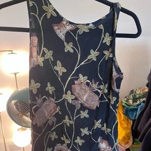 Vintage Authentic Escada Super Rare African Mask Tank Top Size 34